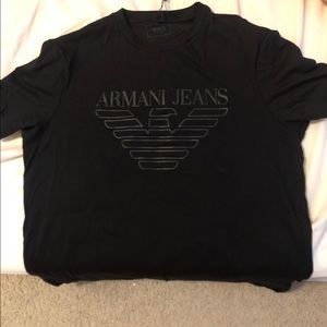 Armani Men’s T-shirt black with logo